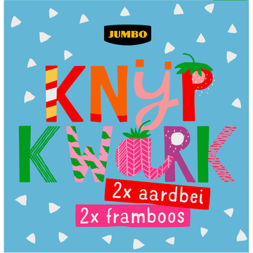 Jumbo Knijpkwark Aardbei/Framboos 4 x 90 g