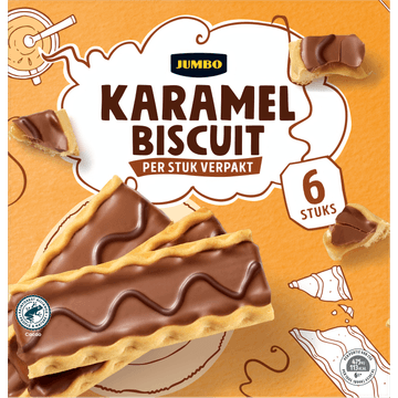 Jumbo Karamel Biscuit 6 Stuks