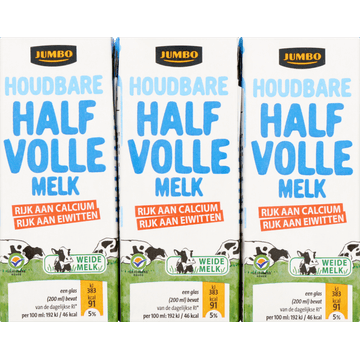 Jumbo Houdbare Halfvolle Melk 6 x 200ML