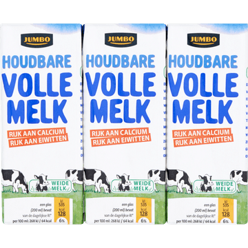 Jumbo Houdbare Volle Melk 6 x 200ML