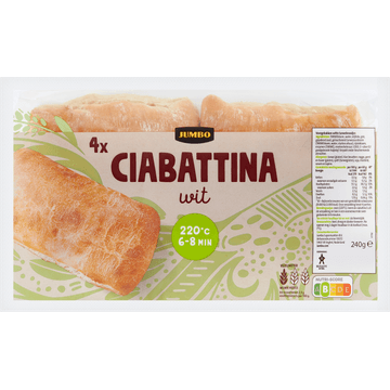Jumbo - Ciabattina Wit - 4 Stuks