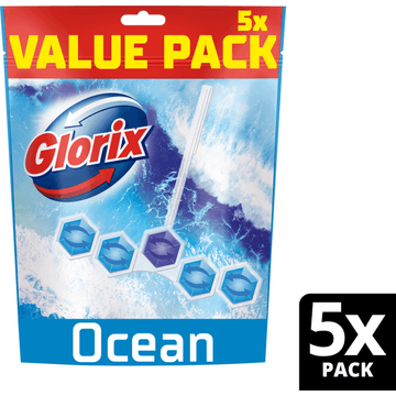 Glorix Power Clean Toiletblok Ocean 5 stuks