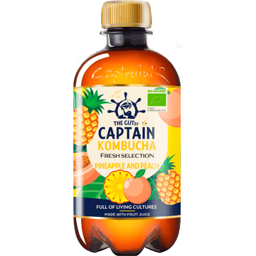 The Gutsy Captain Kombucha Pineapple & Peach 400 ml