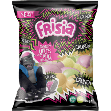 Frisia Crunchy UFO's with Fruit Flavours The Original! Zure Hosties 36 g