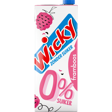 Wicky 0% Suiker Framboos 1,5 L