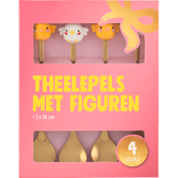 Theelepels met Figuren 4 Stuks