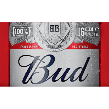 Bud blik 6 x 33cl