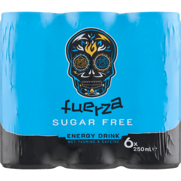 Fuerza Energy Drink met Taurine & Cafeïne Sugar Free 6 x 250 ml