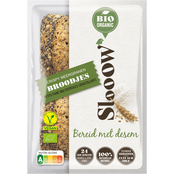 Slooow Bio Organic Crispy Meergranen Broodjes 320 g