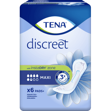 TENA Discreet Maxi Verbanden 6 Stuks