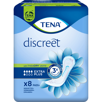 TENA Discreet Extra Plus Verbanden 8 Stuks