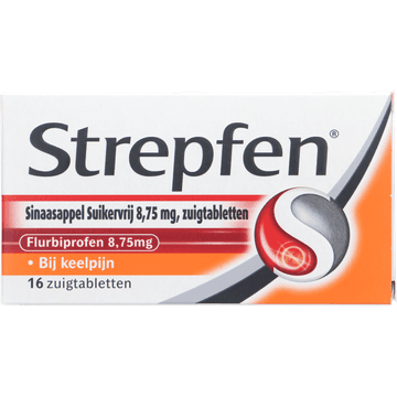 Strepfen Sinaasappel bij keelpijn SV 8,75mg, 16 stuks