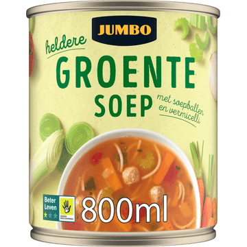 Jumbo Groentesoep met Soepballen en Vermicelli 800ML