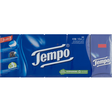 Tempo Zakdoeken 4 Lagen 10 x 10 Stuks