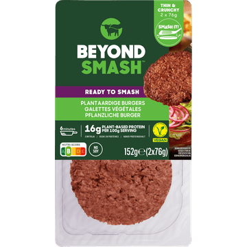 Beyond Smash Plantaardige Burgers 2 x 76 g