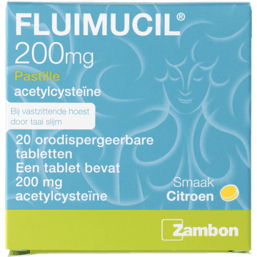 Fluimucil Pastille bij hoesten 200 mg, 20 stuks