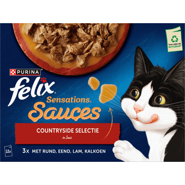 FELIX® Sensations Sauces Countryside Selectie Kattenvoer 12x85g