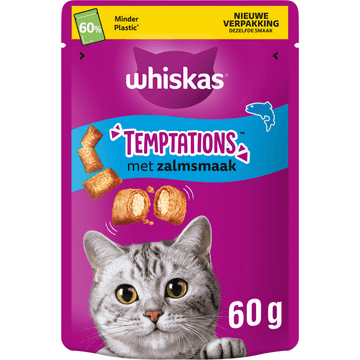 Whiskas Temptations Kattensnacks met Zalm 60 g