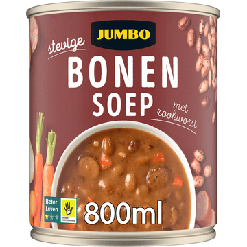 Jumbo Stevige Bonensoep met Rookworst 800ML
