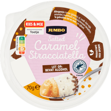 Jumbo Salted Caramel Stracciatella 70 g - Bevat Alcohol