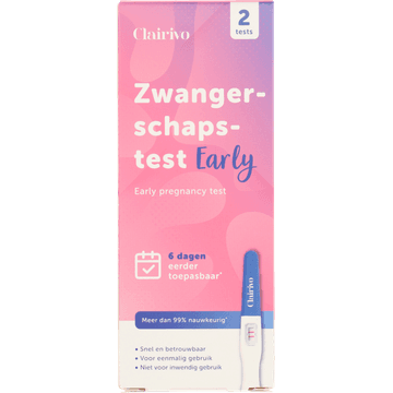Clairivo Early Zwangerschapstest, 2 stuks