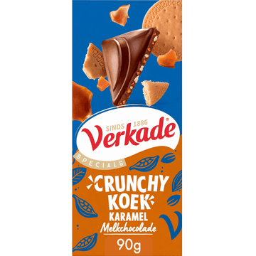 Verkade Crunchy Koek Reep Melk Karamel 90g