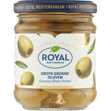 Royal Mediterranean Grote Groene Olijven 205 g