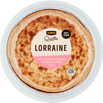 Jumbo Quiche Lorraine met Gerookte Spekjes en Maasdammer Kaas 300 g