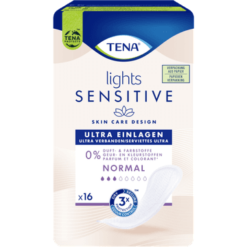 Tena Lights Sensitive Ultra Verbanden Normal 16 Stuks