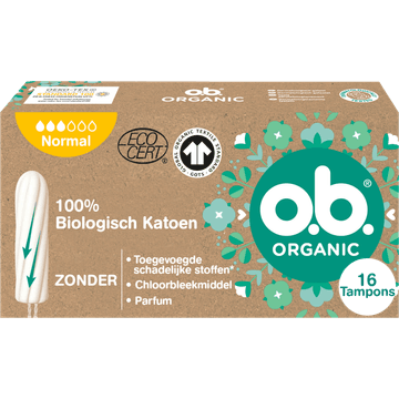 O.B. Organic Normal Tampons 16 Stuks