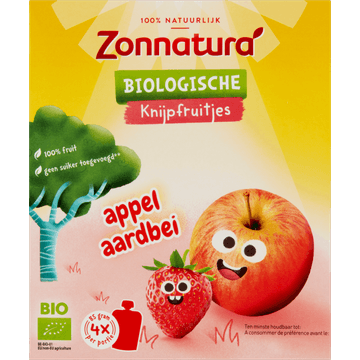 Zonnatura Biologische Knijpfruit Appel Aardbei