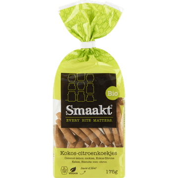 Smaakt Bio Kokos-Citroenkoekjes 175 g