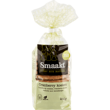 Smaakt Bio Cranberry Koeken 250 g