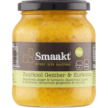 Smaakt Bio Zuurkool Gember & Kurkuma 350 g