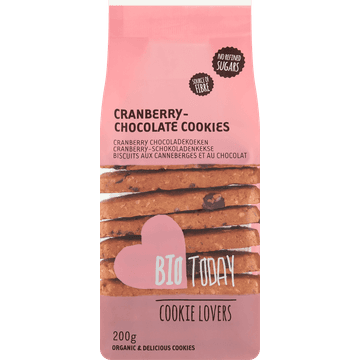 BioToday Cranberry Chocoladekoeken 200 g