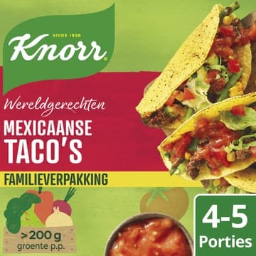 Knorr Wereldgerechten Maaltijdpakket Mexicaanse Taco's XL 245 g