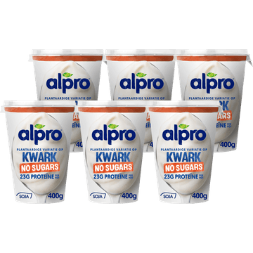 Alpro Plantaardige Variatie Op Kwark Zonder Suikers 6 x 400g