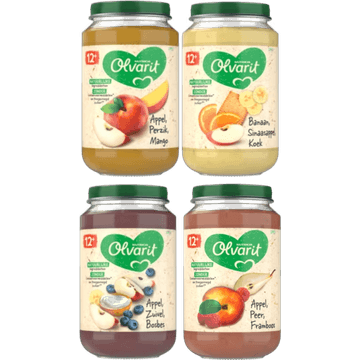 Olvarit Fruitpotjes 12+ maanden 4 x 200g