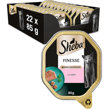 Sheba Finesse Mousse met Zalm 22 x 85 g
