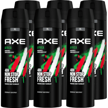 AXE Deodorant Bodyspray Africa 200 ml x 6 stuks