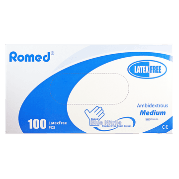 Romed Blue Nitrile Handschoenen Poedervrij M - 100 Stuks