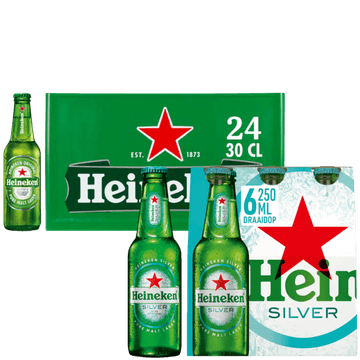 Heineken - Krat en Heineken Silver - 6 x 250ML