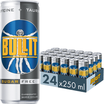 Bullit Energy Drink Suikervrij Tray - 24 x 250ml