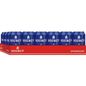Sourcy Rood mineraalwater Blik 24 X 330 ml