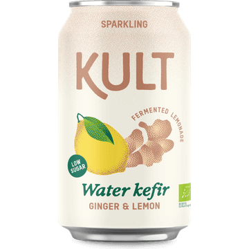 Kult Sparkling Water Kefir Ginger & Lemon 33 cl