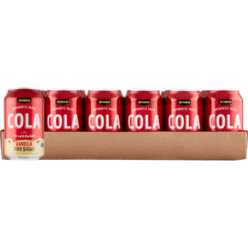 Jumbo Cola Vanilla Flavour Zero Sugar Blik 24 x 330 ml