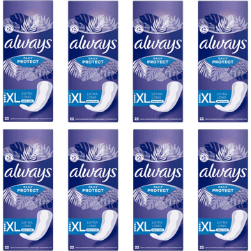 Always Daily Protect Extra Long OdourBlock technologie Inlegkruisjes 8 x 22 Stuks
