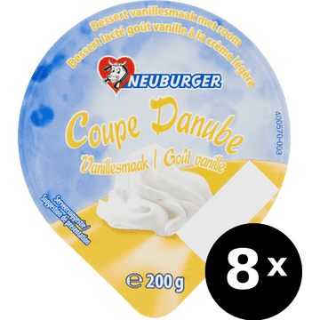 Neuburger Coupe Danube Vanillesmaak 8 x 200 g
