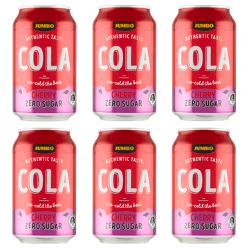 Jumbo Zero Sugar Cola Cherry Blik 6 x 330 ml