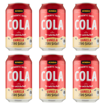 Jumbo Zero Sugar Cola Vanilla Blik 6 x 330 ml